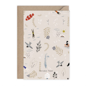 Carte pattern beige  – Monsieur Papier
