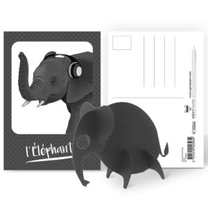 Carte  3D éléphant – Agent Paper
