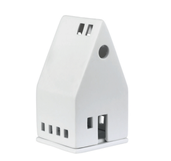 Photophore en porcelaine avec la forme d’une maison