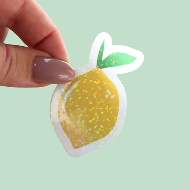 Sticker citron à retrouver dans la boutique Maison B. À Pont-Aven
