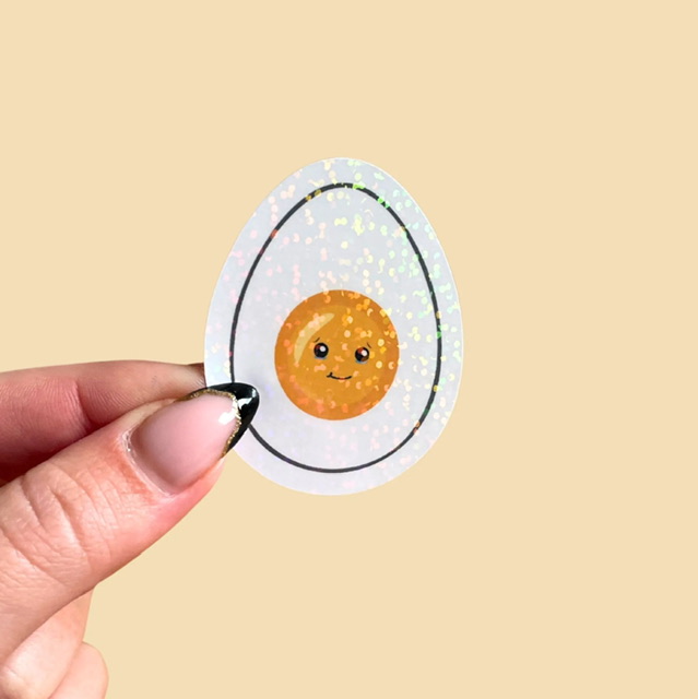 Stikers oeuf effet holographique - Stikers Maison B. Pont-Aven