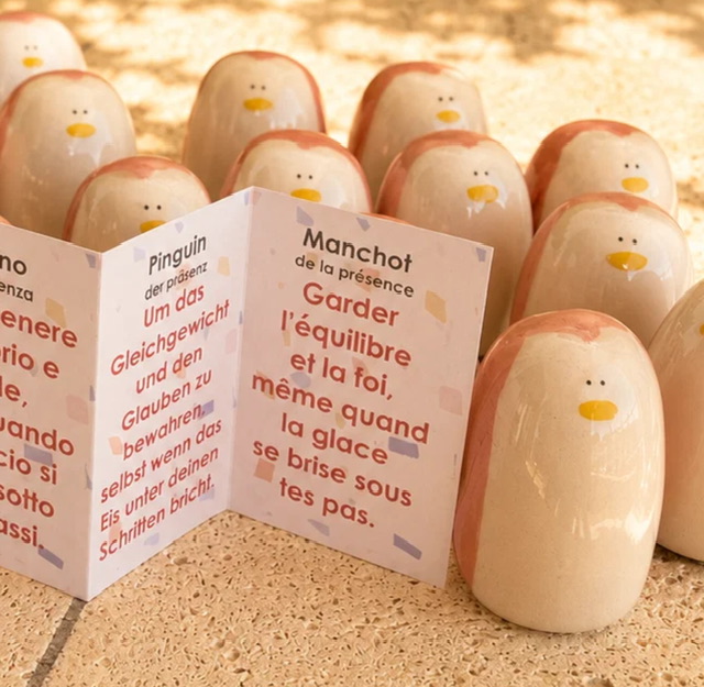 Porte bonheur pingouin. Il vous accompagnera auprès de vous pour vous porter bonheur