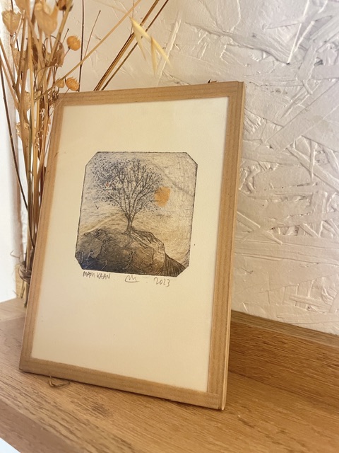 Gravure représentant un arbre. Œuvre pas cher à Pont-Aven