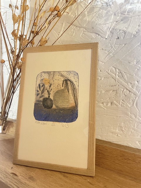 Gravure avec des dames Jeanne. Œuvre pas cher à Pont-Aven