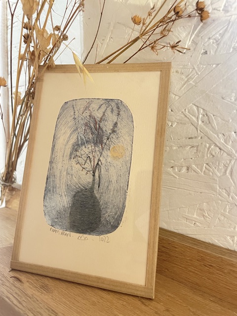 Gravure représentant un. À se et des fleurs. Œuvre d’art pas cher à Pont-Aven